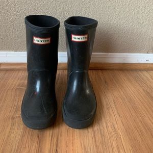 Kids black hunter boots